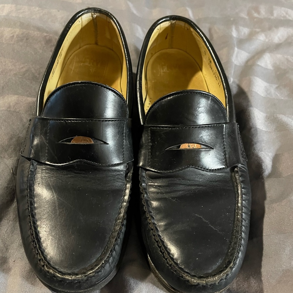 Frye 9 1/2 Black Penny Loafers